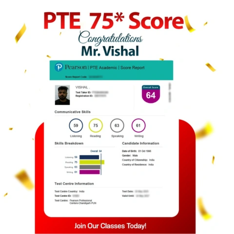 vishal pte result