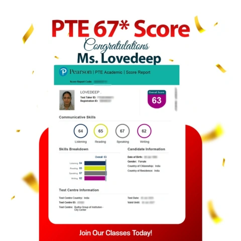Lovedeep pte result